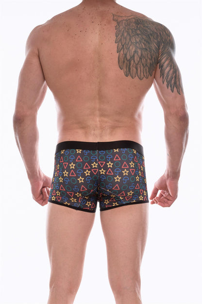 Erkek Desenli Mini Boxer - Renkli / L
