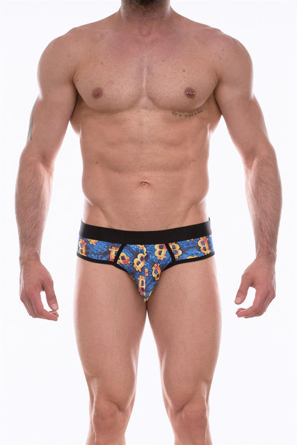Erkek Desenli Slip - Renkli / XL