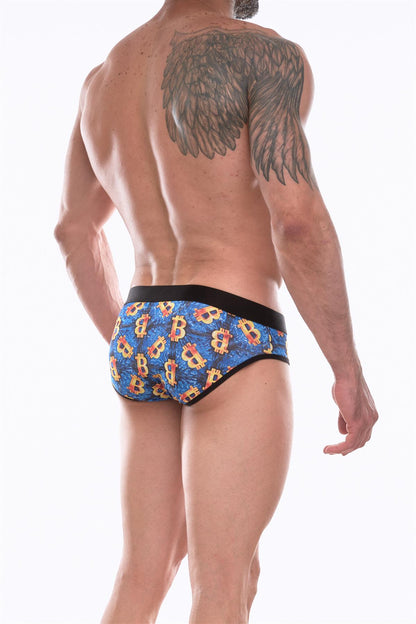 Erkek Desenli Slip - Renkli / XL