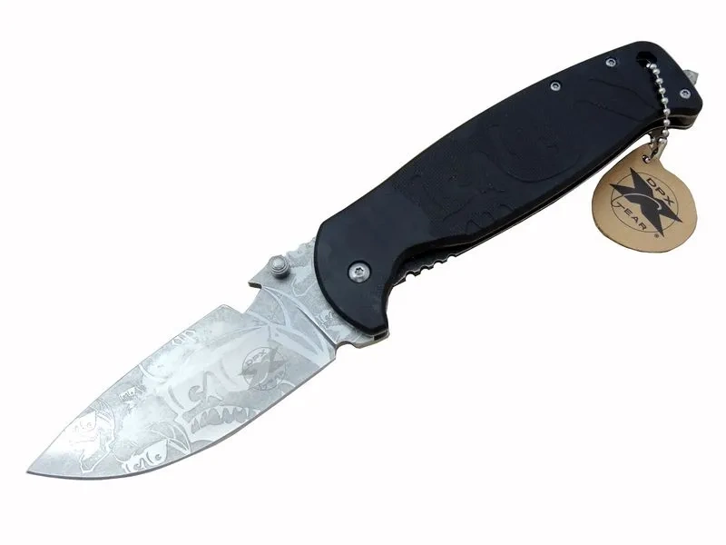 Dpx Gear Hst-1238 Desenli Outdoor Çakı 23,5 Cm - Açacaklı, Cam Kırma Perçinli, Kılıflı