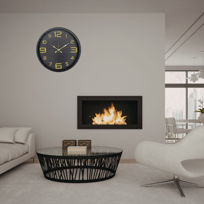 Siyah Gold Rakamlı 52 x 52 Cm Duvar Saati