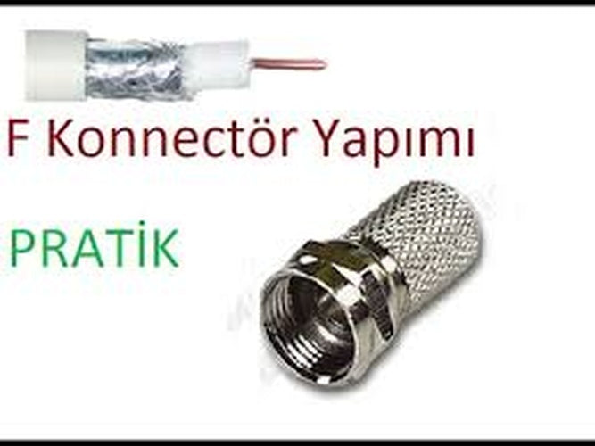 Ef Vida 50 Parça Uydu Konnektör RG-6-F