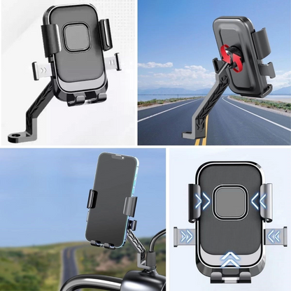 Motor,motosiklet,bisiklet,scooter İçin 360 Derece Dönebilen Dikiz Aynası Versiyonu Telefon Tutucu Aparat
