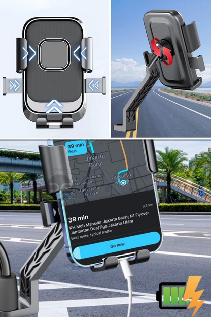 Motor,motosiklet,bisiklet,scooter İçin 360 Derece Dönebilen Dikiz Aynası Versiyonu Telefon Tutucu Aparat