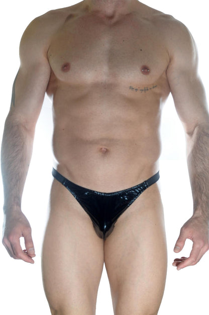 Erkek Arkası Büzü Siyah Lame Brazillian Slip - Renkli / M
