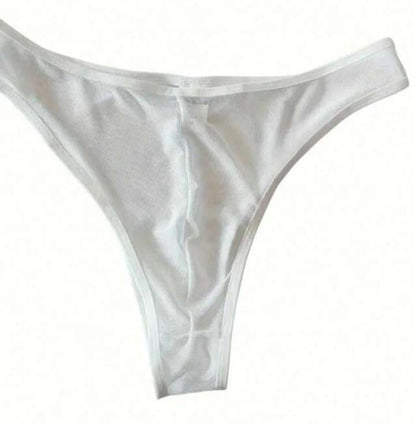 Erkek Biyeli Beyaz Transparan Brazillian Slip - Renkli / XL