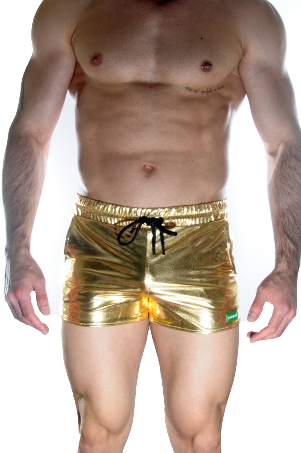 Erkek Gold Lame Short - Renkli / S