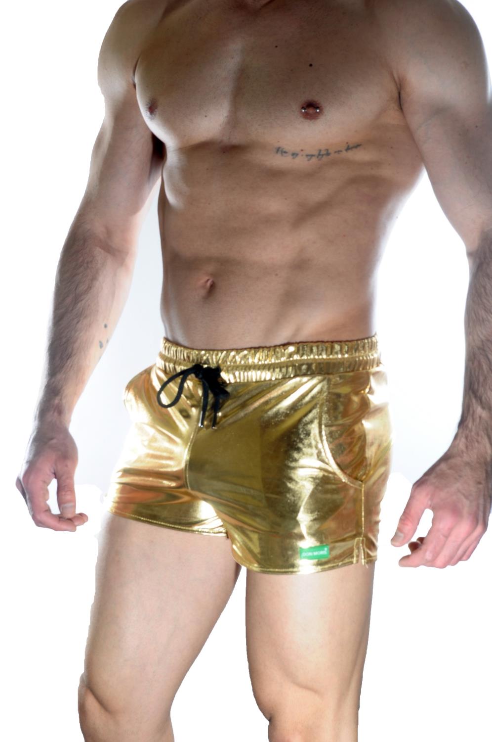 Erkek Gold Lame Short - Renkli / S