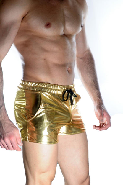Erkek Gold Lame Short - Renkli / S