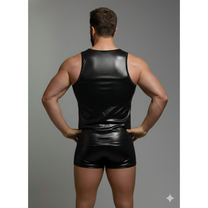 Erkek Lame Tank Top Boxer Takımı - Renkli / XXL