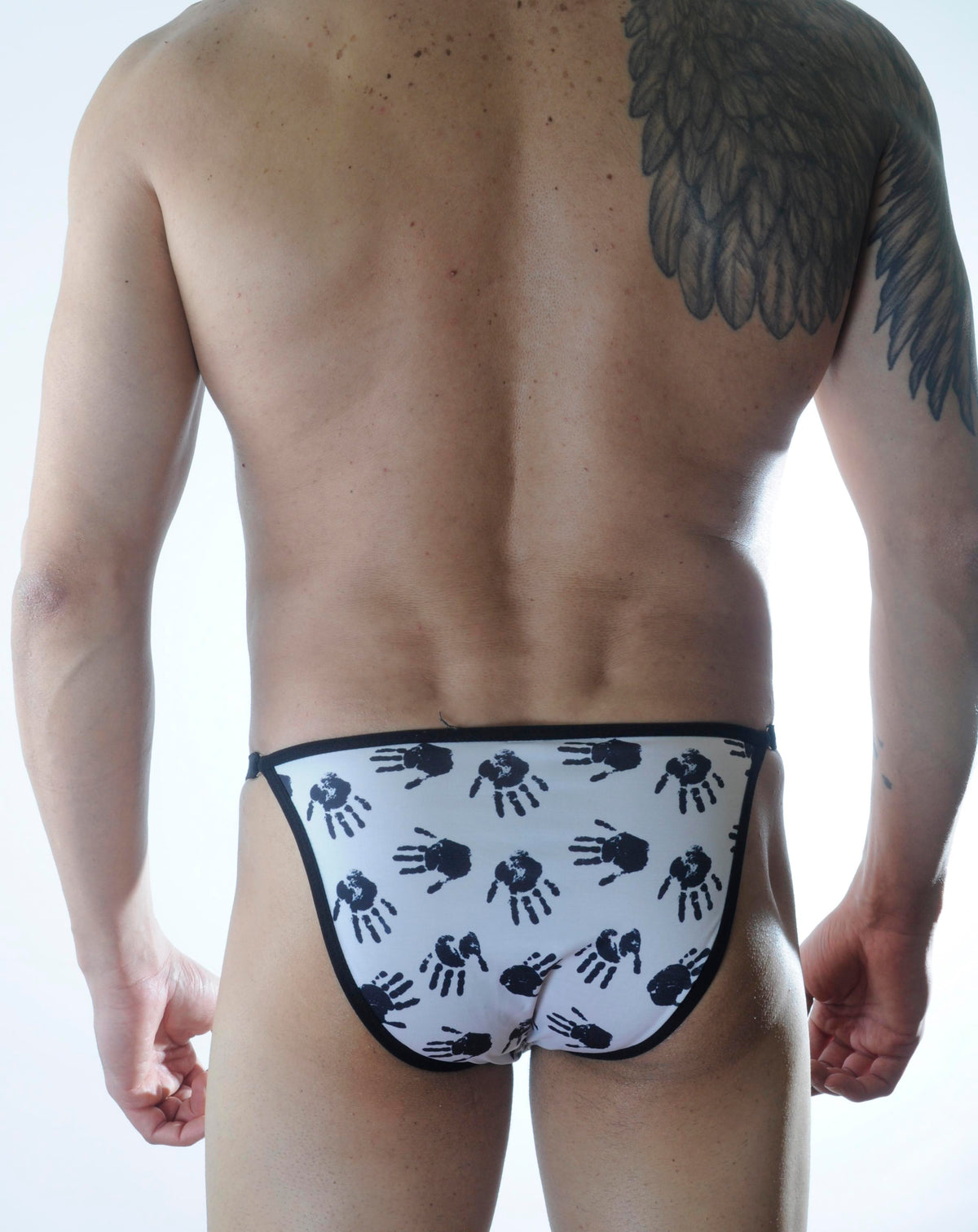Erkek Metalli El Desenli Slip Çamaşır - Renkli / XXL