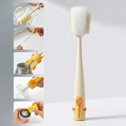 BUFFER® 5’i 1 Arada Çok Amaçlı Şişe Temizleme Fırçası – Sürahi, Kavanoz, Pipet, Kapak, Emzik ve Biberon Temizlik Seti