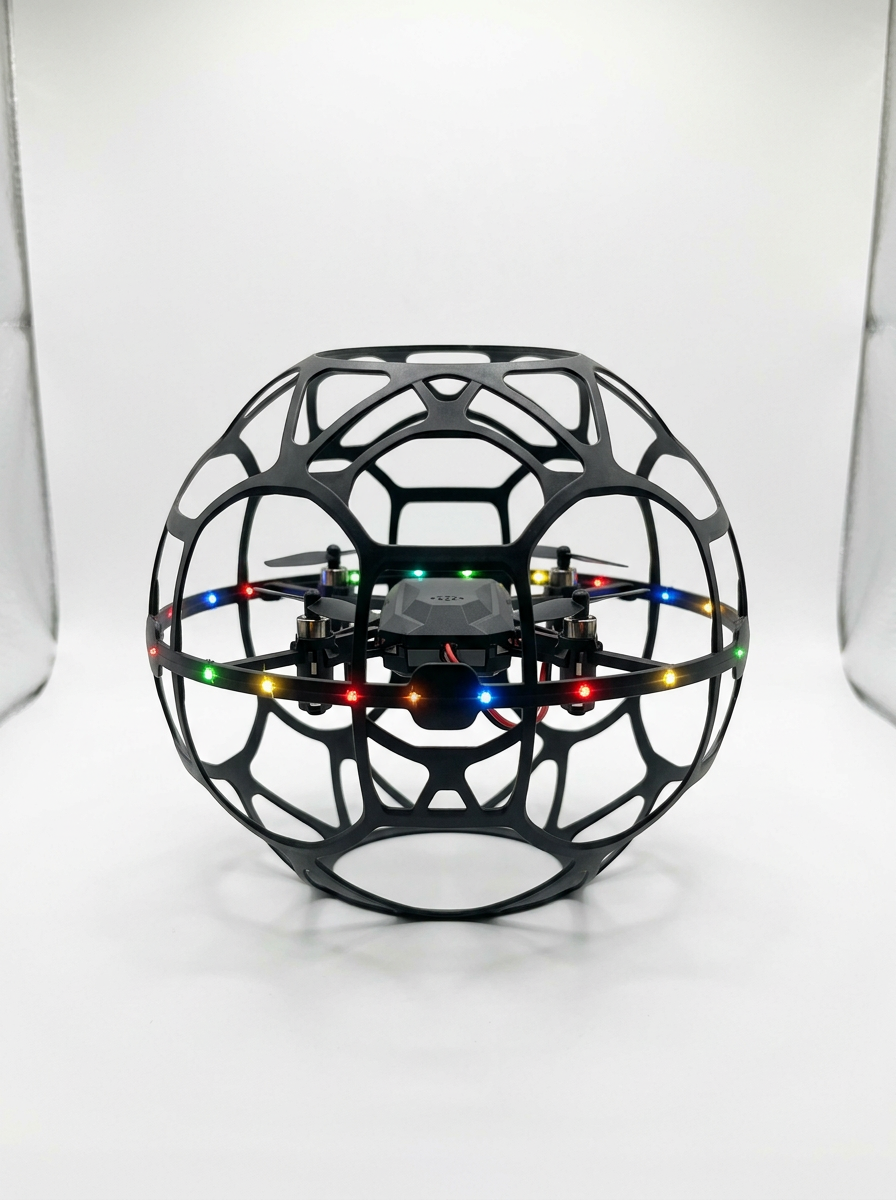 Koruyucu Kafesli Dron El Hareketiyle Kontrol Edilebilen Uçan