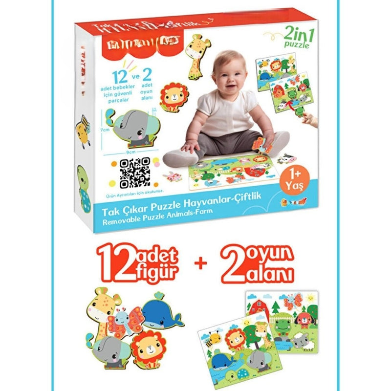 FP2755 Tak Çıkar Puzzle Hayvanlar