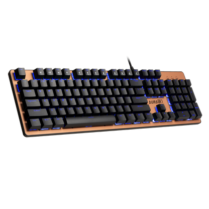 GAMDIAS AURA GK1, USB Kablolu, İngilizce, Rainbow Backlight, Red Mekanik Switch, Bronz Edition, Gaming Klavye