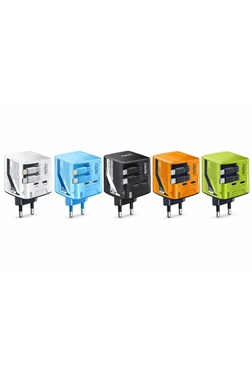 Gan+ Pd 40w Hızlı Şarj Adaptörü Çoklu Çıkış Usb-c Lightning Kablolu Hızlı Şarj Cihazı Ev Ofis Uyumlu Turuncu