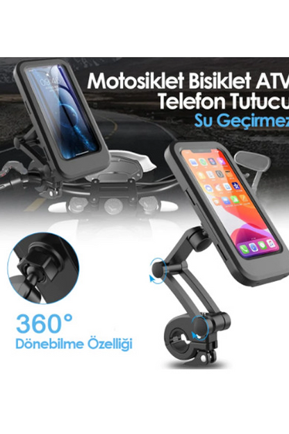 Vothoon Gidon Bağlantılı Su Geçirmez Mıknatıslı Motorsiklet Telefon Tutucu