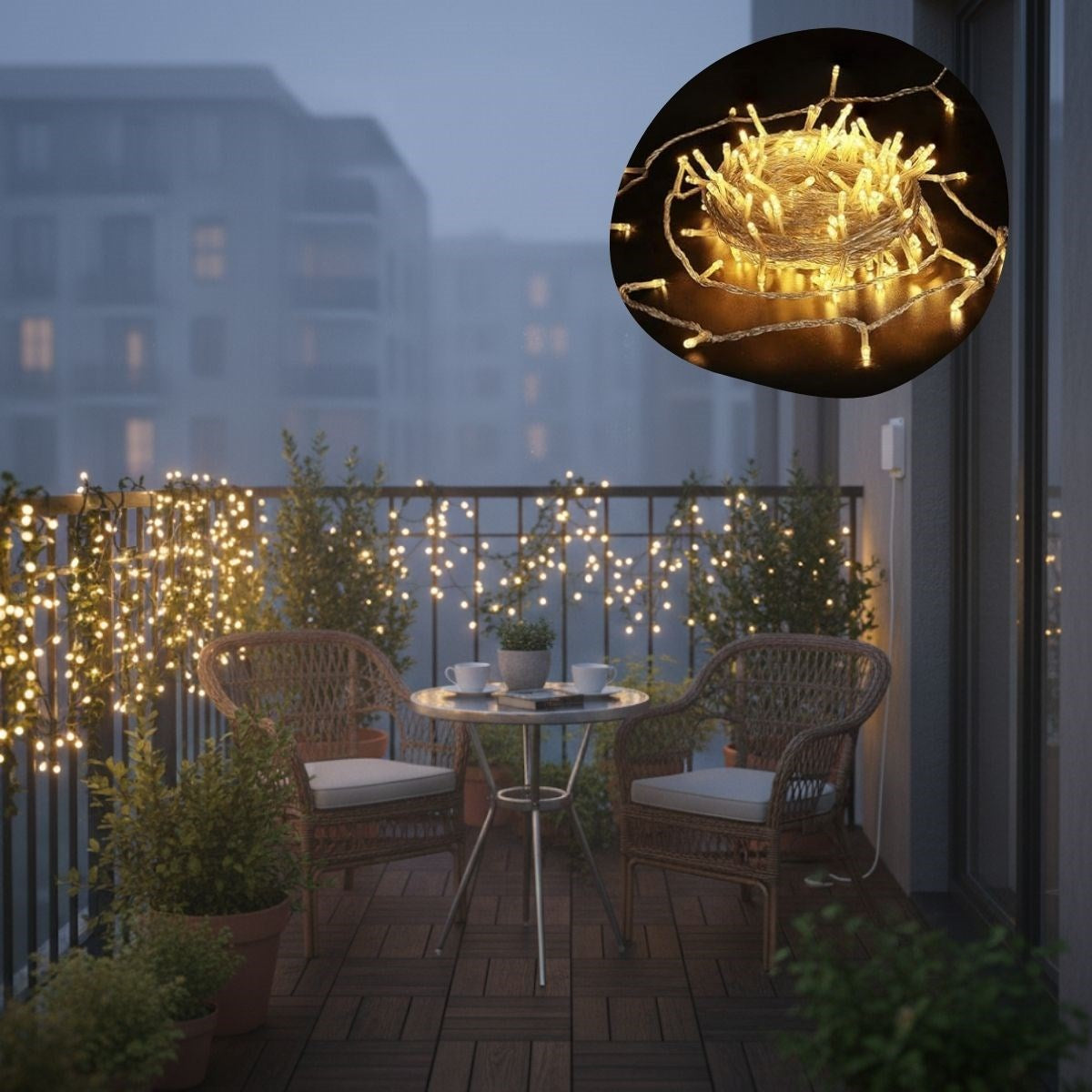 Günışığı Renk 5 Farklı Işık Modlu 10 Metre Eklemeli Dekor Boncuk Model Dekoratif Led (5643)