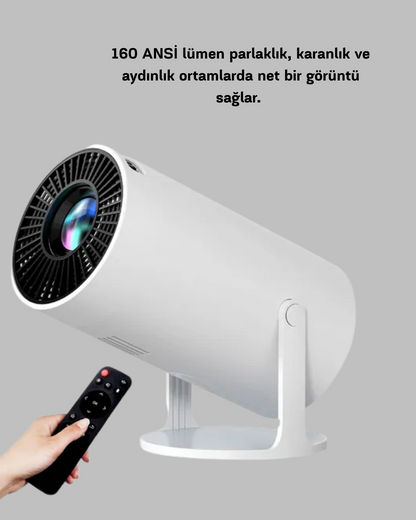 Hdmı Usb Bağlantılı 4k Destekli Taşınabilir Projeksiyon Cihazı
