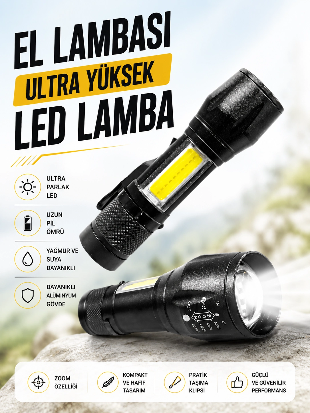 Hs-41 El Lambası Ultra Yüksek Led Lamba