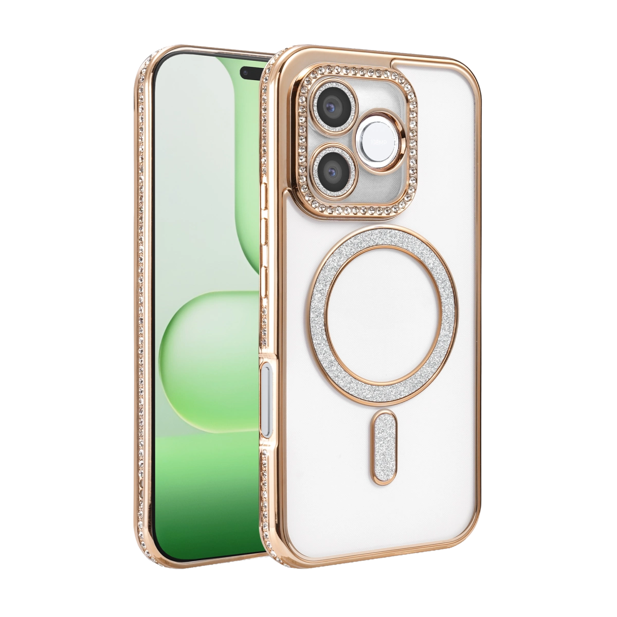 Huawei Honor 600 Lite Joke Simli Magneticsafe Kılıf - Gold