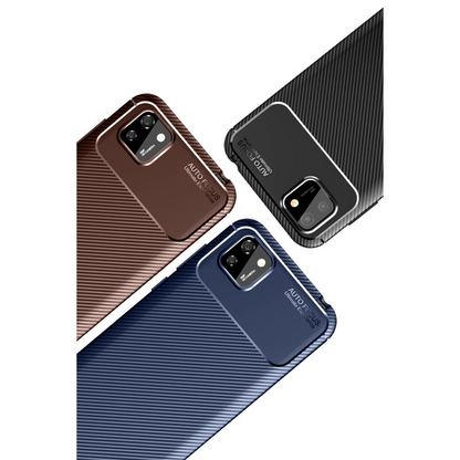 Huawei Y5p Kılıf Auto Focus Karbon Kapak - Kahverengi