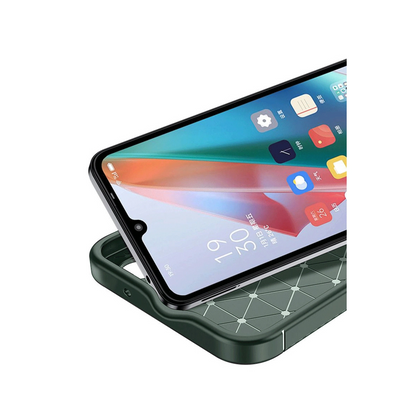 İnfinix Hot 50i 4g Kılıf Auto Focus Karbon Kapak - Koyu Yeşil