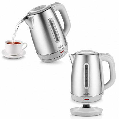 İnoks Çelik Kettle Su Isıtıcısı Kablosuz Kullanım 1.8LT 360° Dönebilme Otomatik Kapanma SK-8031
