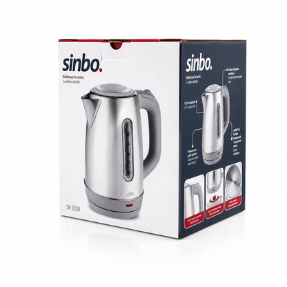 İnoks Çelik Kettle Su Isıtıcısı Kablosuz Kullanım 1.8LT 360° Dönebilme Otomatik Kapanma SK-8031
