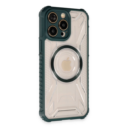 İphone 13 Pro Kılıf Prag Magneticsafe Kapak - Koyu Yeşil