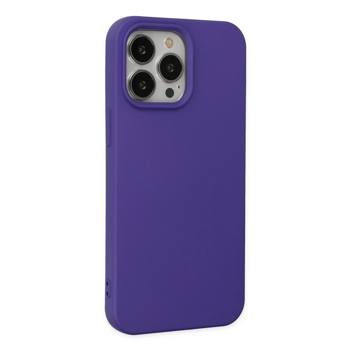 İphone 14 Pro Max Kılıf Nano İçi Kadife Silikon - Mor