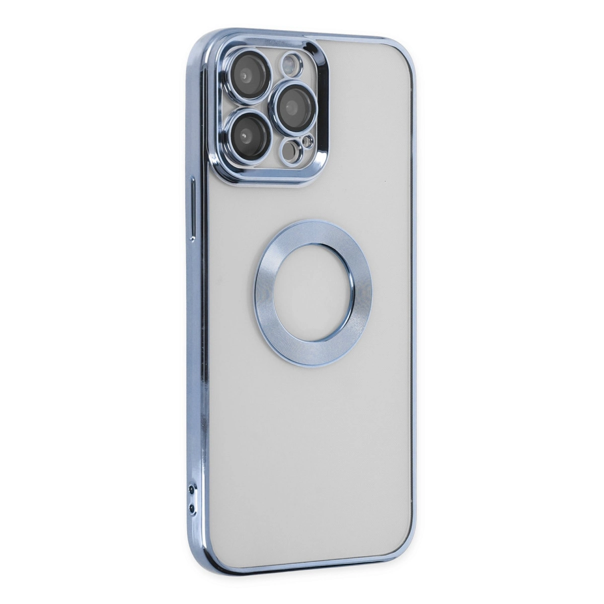 İphone 14 Pro Max Kılıf Slot Silikon - Sierra Blue