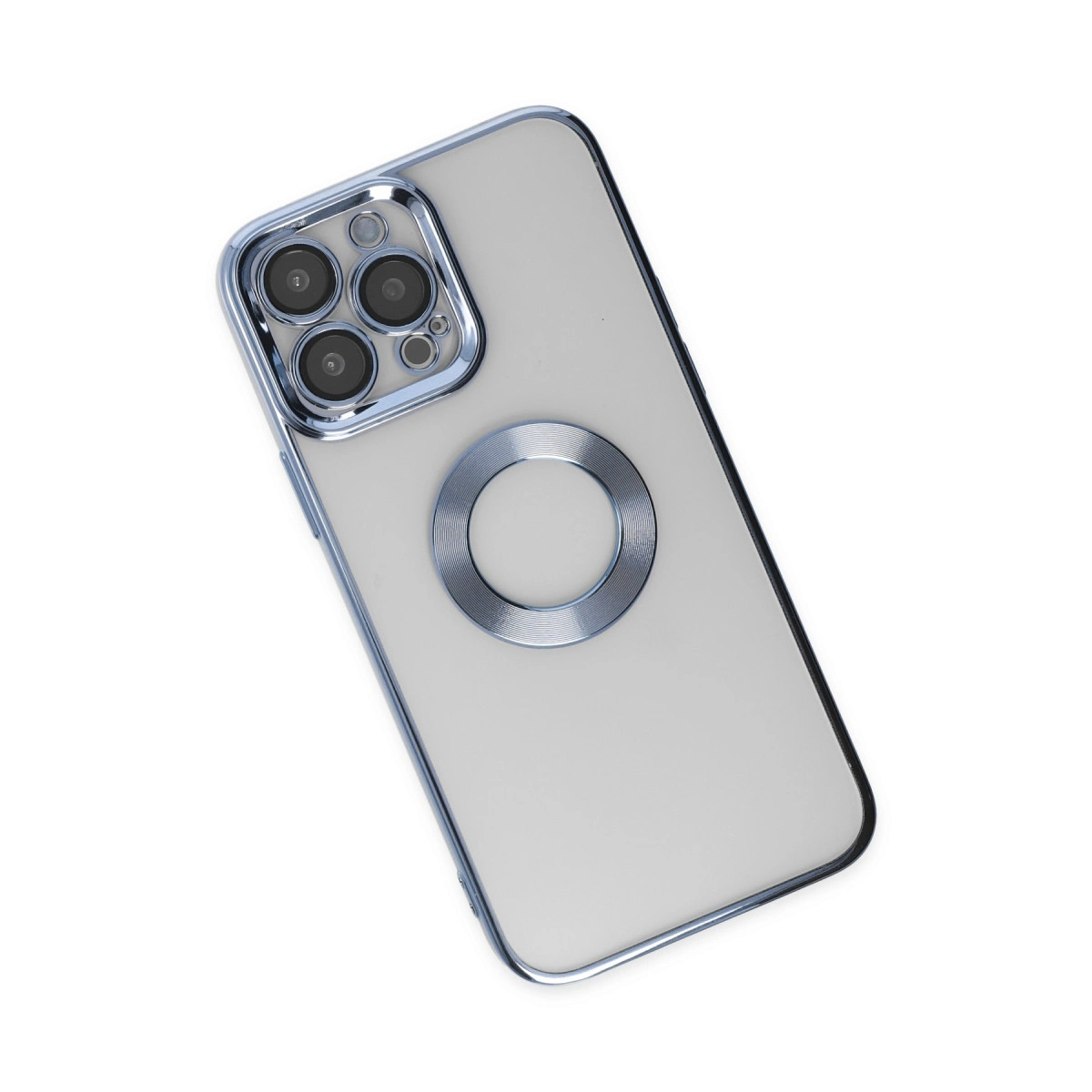 İphone 14 Pro Max Kılıf Slot Silikon - Sierra Blue