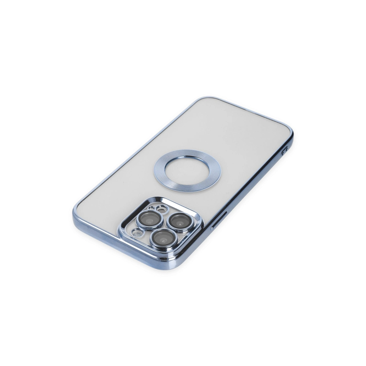 İphone 14 Pro Max Kılıf Slot Silikon - Sierra Blue