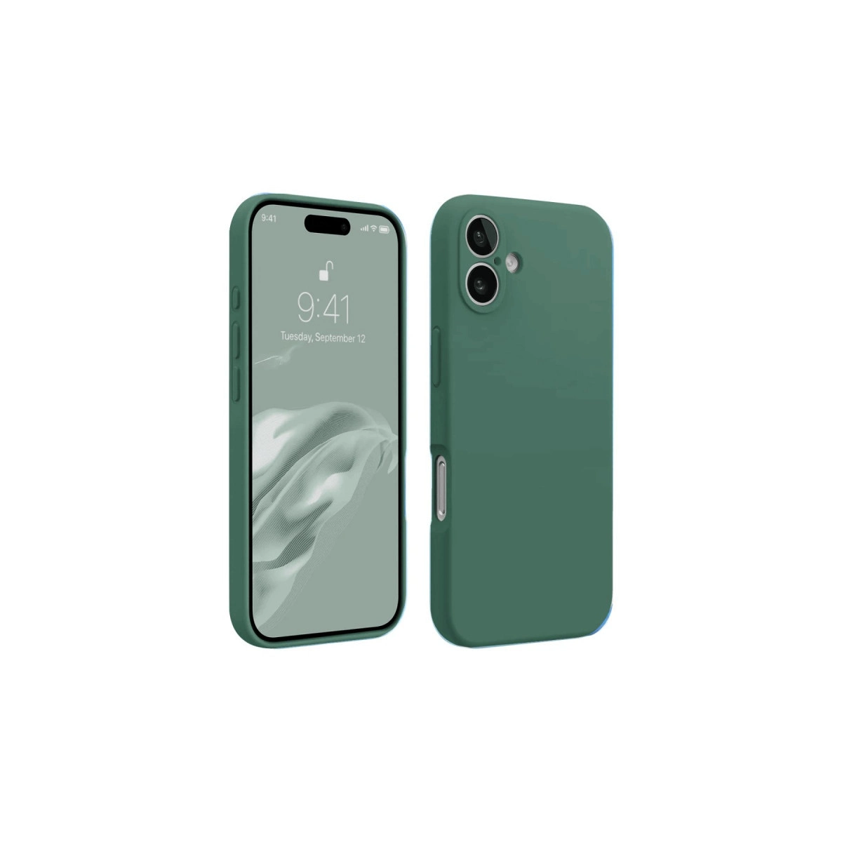 İphone 16 Plus Kılıf First Silikon - Koyu Yeşil