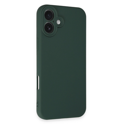 İphone 16 Plus Kılıf First Silikon - Koyu Yeşil