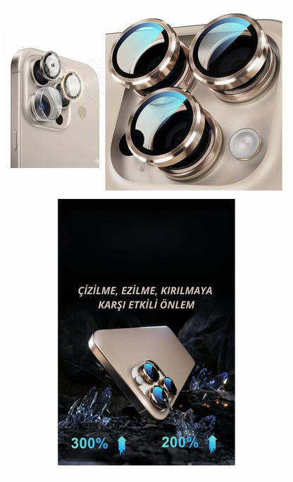 İphone 16 Pro Max Kamera Lens Koruyucu Naturel