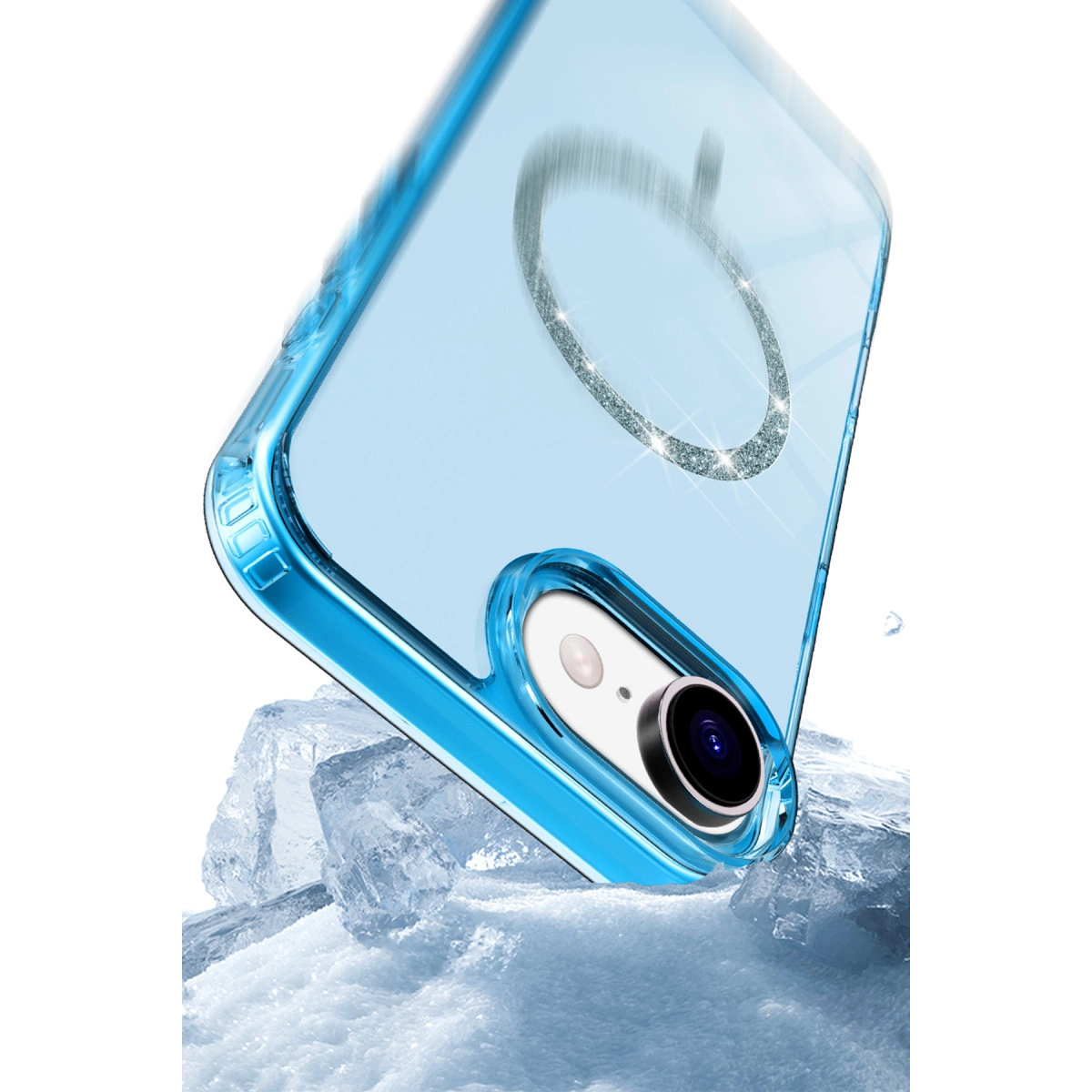 İphone 16e Live Diamond Magsafe Kapak - Siyah