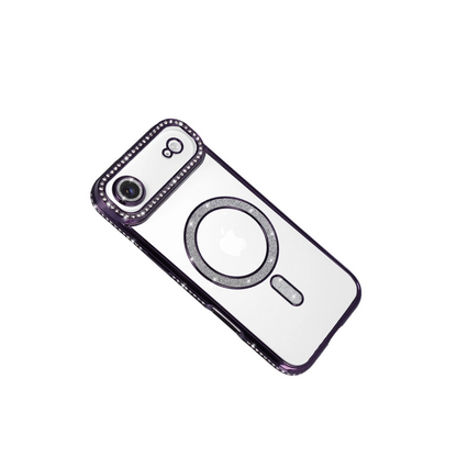 İphone 17 Air Joke Simli Magneticsafe Kılıf - Derin Mor