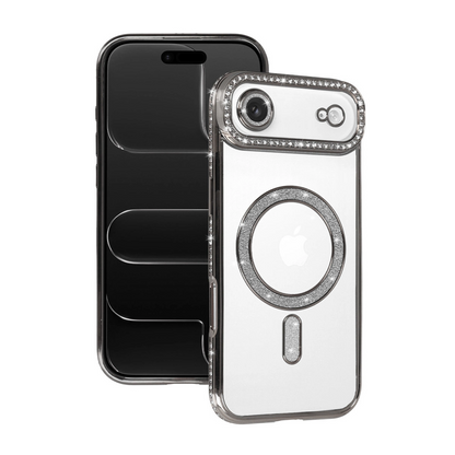 İphone 17 Air Joke Simli Magneticsafe Kılıf - Gümüş