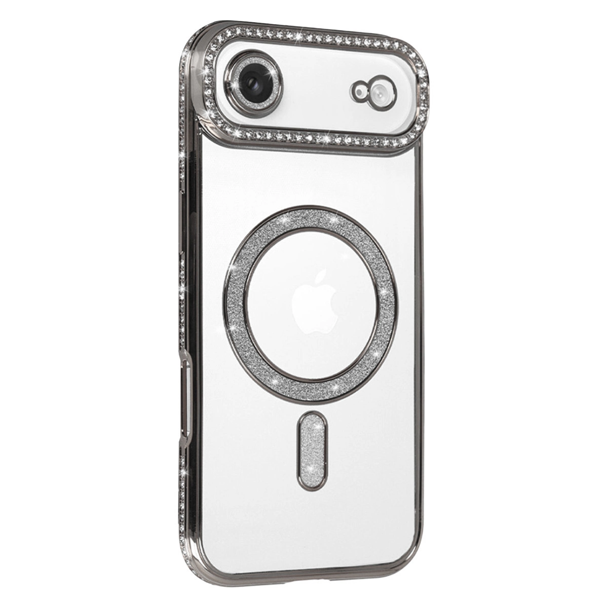 İphone 17 Air Joke Simli Magneticsafe Kılıf - Gümüş