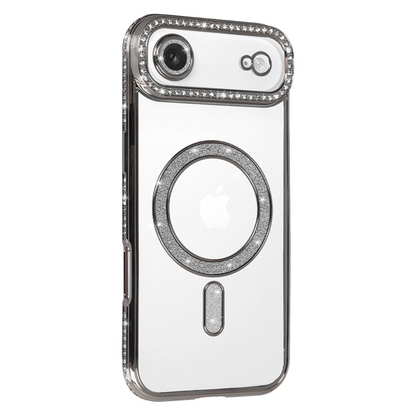 İphone 17 Air Joke Simli Magneticsafe Kılıf - Gümüş