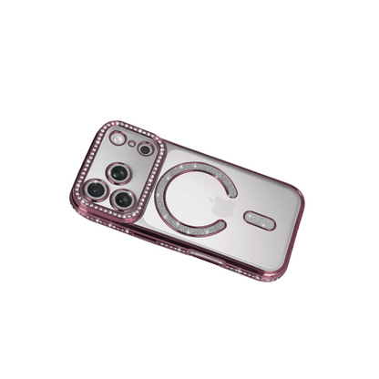 İphone 17 Pro Joke Simli Magneticsafe Kılıf - Pembe