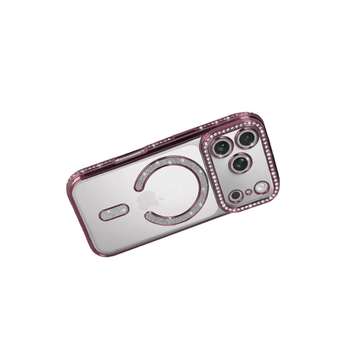 İphone 17 Pro Joke Simli Magneticsafe Kılıf - Pembe
