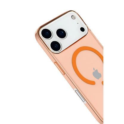 İphone 17 Pro Kılıf Pc Real Magsafe Kapak - Turuncu