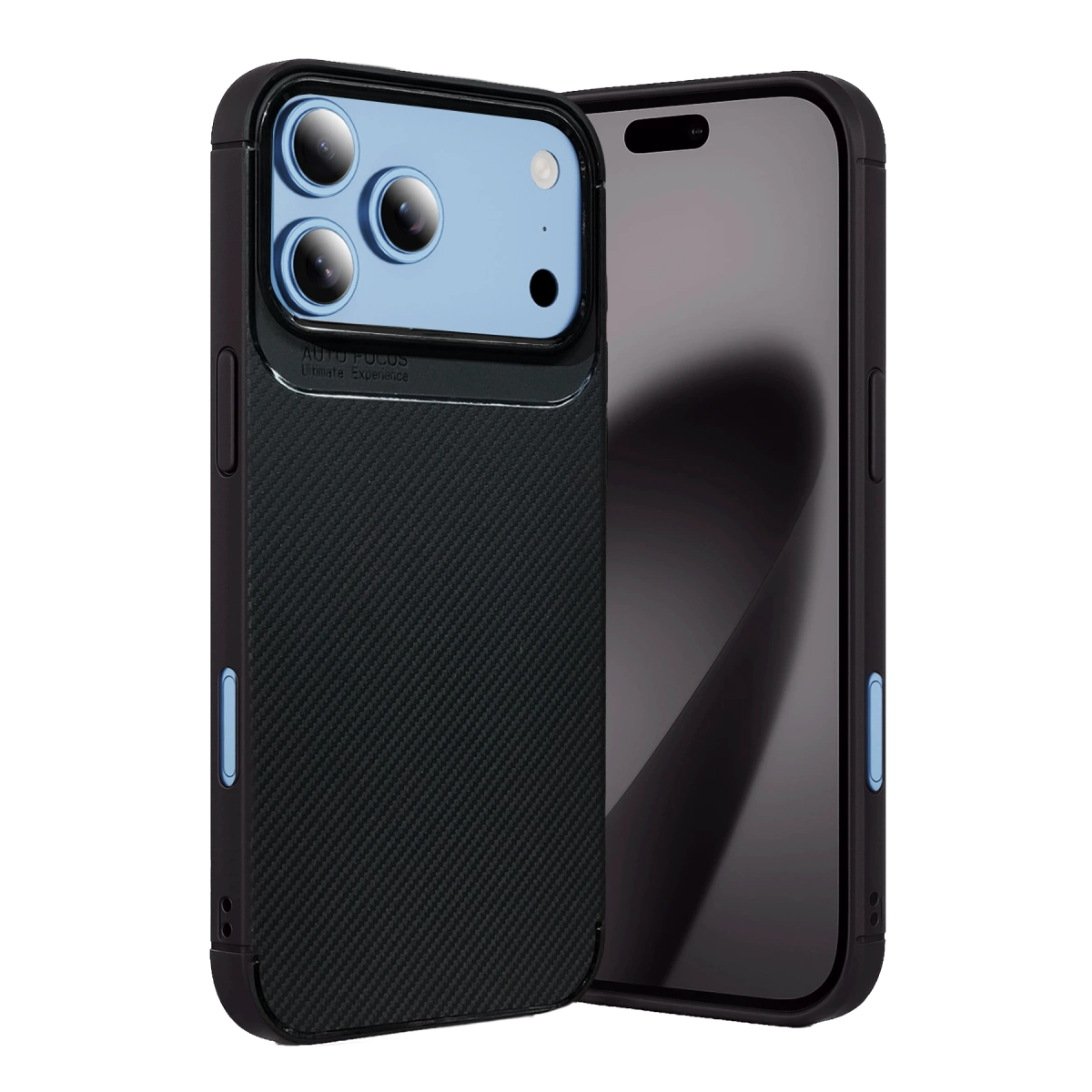 İphone 18 Pro Auto Focus Karbon Kapak - Siyah