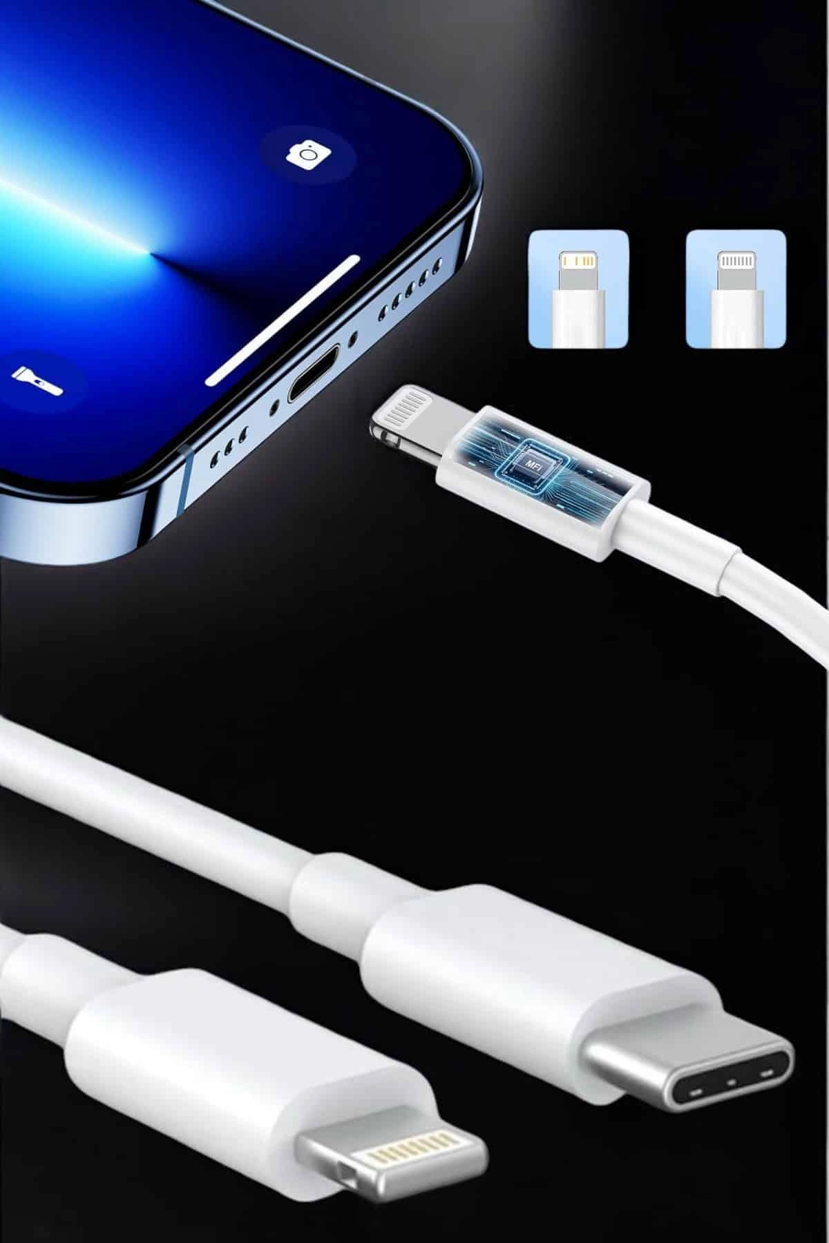 Iphone İos Uyumlu Hızlı Şarj Kablosu Type C To Lightning 12 13 14 15 Pro Max