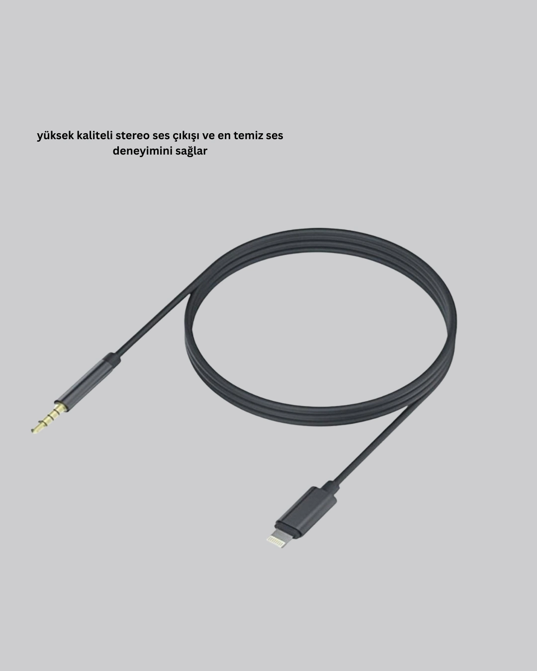 İphone Lightning 3.5mm Aux Çevirici Kablo Jh-023 Stereo Ses Aktarıcı
