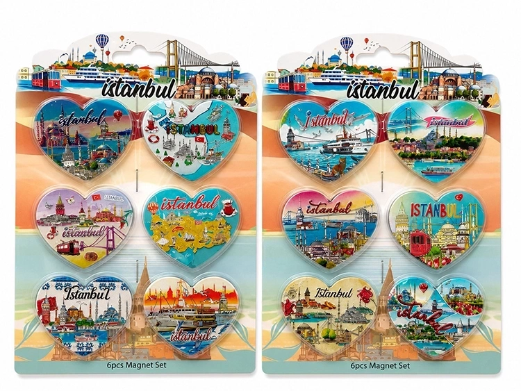 İstanbul Temalı Silikon Buzdolapı Süsü Magnet 6'lı Set Alk5805