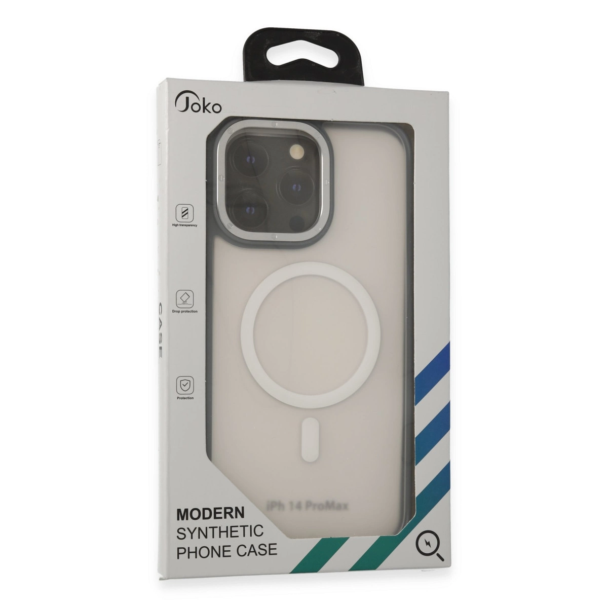 Joko İphone 14 Pro Max Kılıf Rocky Magsafe Kapak - Siyah-sarı
